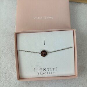 I Letter Silver  Identite Bracelet~Adjustable~Nickel Free~Mulberry Studio
